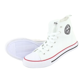 American Club LH42 high-top trainers white red 5
