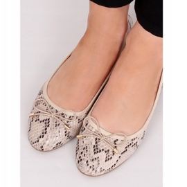 Snake skin ballerinas LK31P Snake beige 1