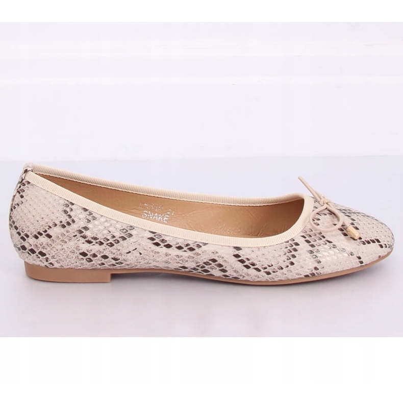 Snake skin ballerinas LK31P Snake beige 2