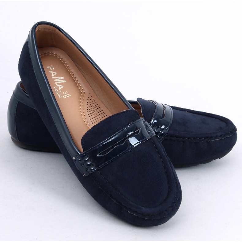 Women's navy blue loafers FM2958-3 Blue 2