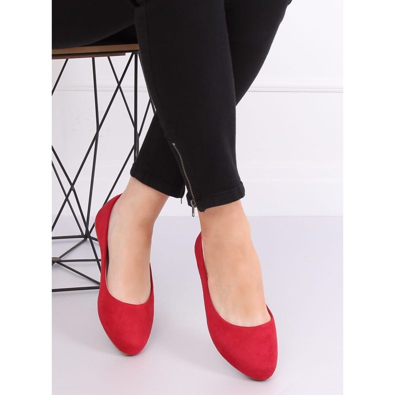 Red plain ballerinas Z1005 Red 2