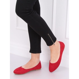Red plain ballerinas Z1005 Red 1