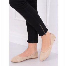 Smooth beige ballerinas Z1005 Beige 2
