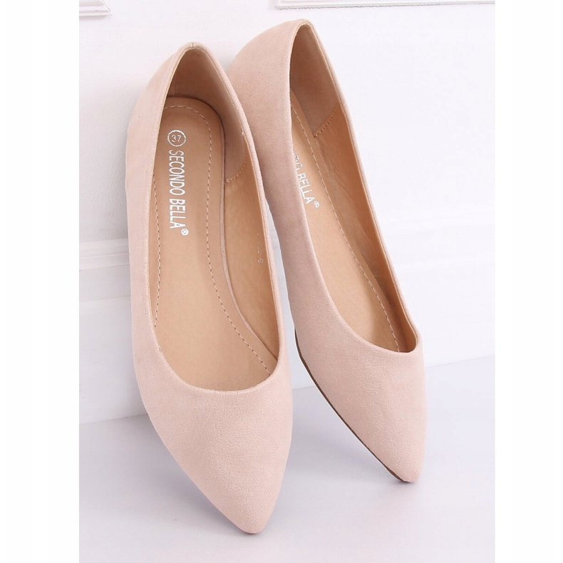 Women's beige ballerinas P3T1168-6 Apricot 2 Women's beige ballerinas P3T1168-6 Apricot 2