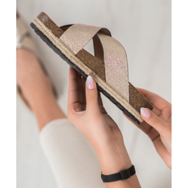 Goodin Comfortable Golden Slippers 2