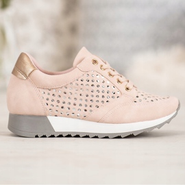 Kylie Openwork shoes on the platform pink 1