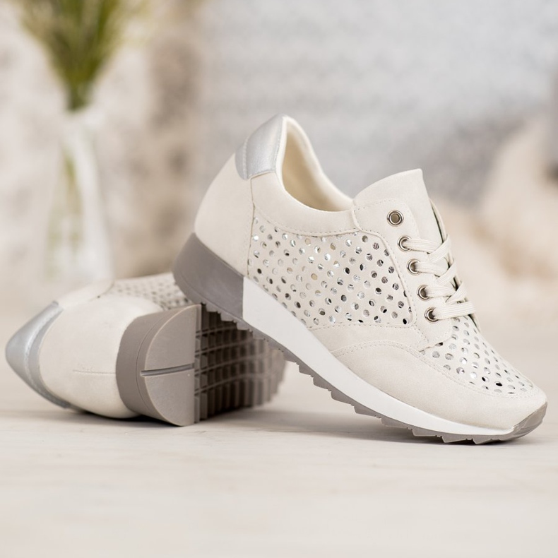 Kylie Openwork shoes on the platform brown 1