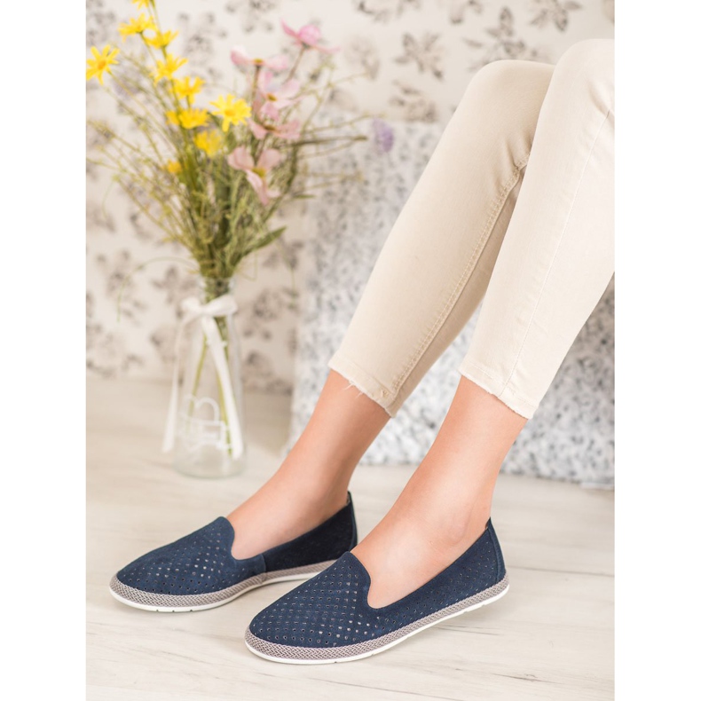 Goodin Leather Openwork Lords navy blue 1