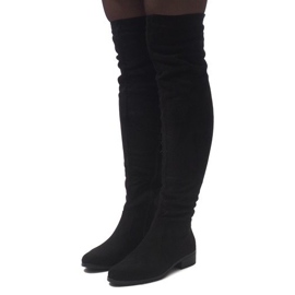 Suede boots QQ006 # Black 1