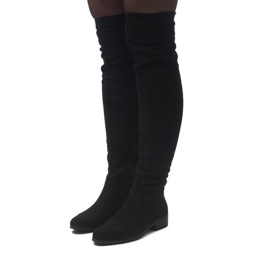 Suede boots QQ006 # Black 1