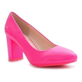 Pink Snipes lacquered pumps 1