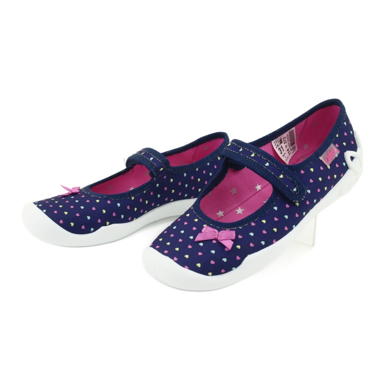 Befado children's shoes 114Y372 hearts navy blue blue pink yellow 3 Befado children's shoes 114Y372 hearts navy blue blue pink yellow 3