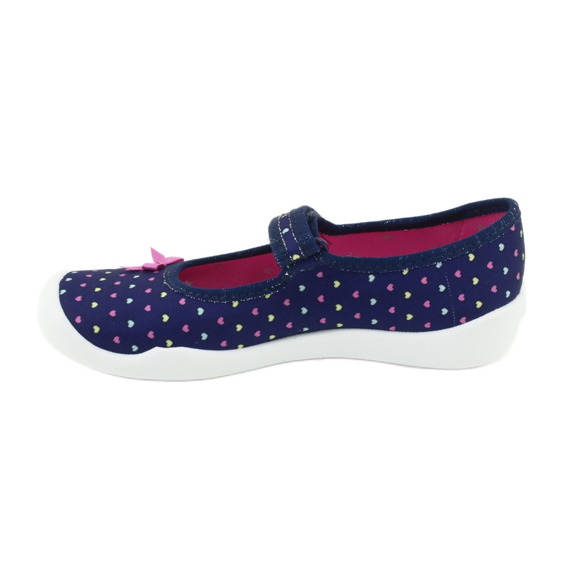 Befado children's shoes 114Y372 hearts navy blue blue pink yellow 2 Befado children's shoes 114Y372 hearts navy blue blue pink yellow 2