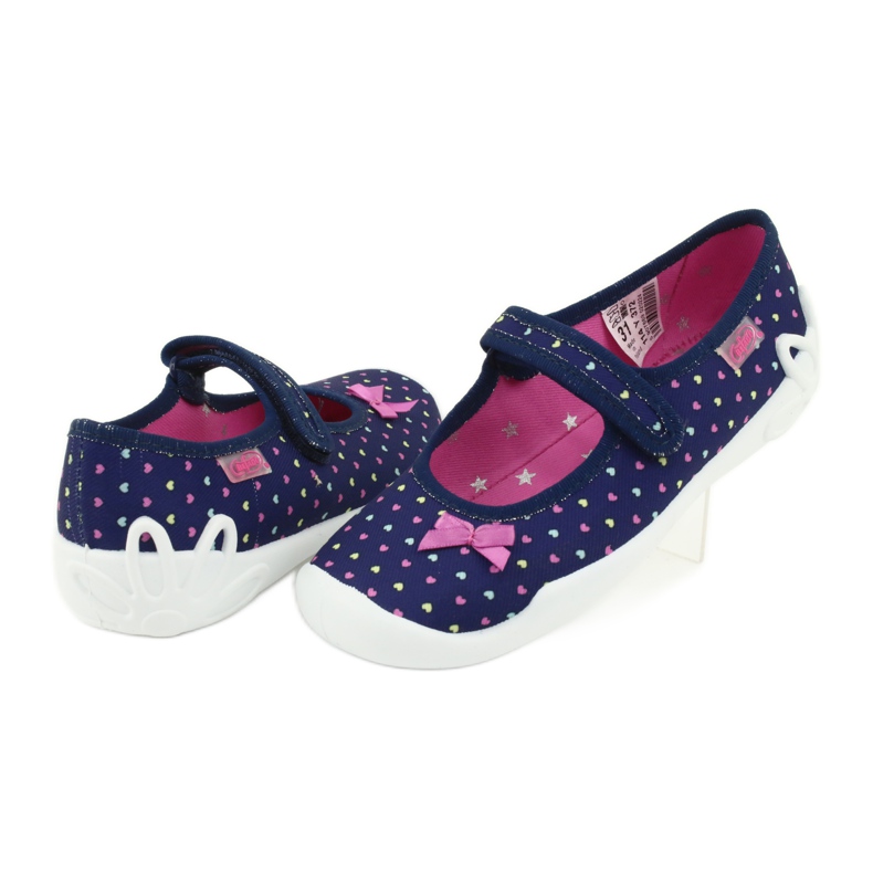 Befado children's shoes 114Y372 hearts navy blue blue pink yellow 4 Befado children's shoes 114Y372 hearts navy blue blue pink yellow 4