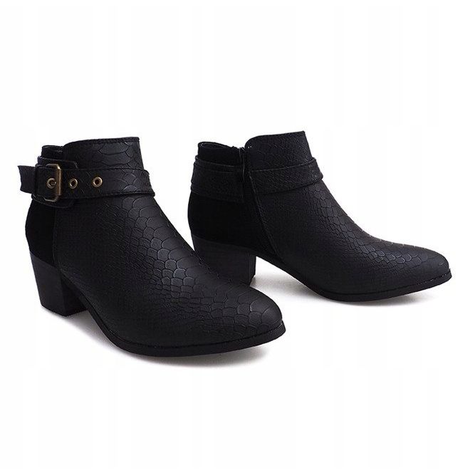 Black Booties Jodhpur LM-651 1