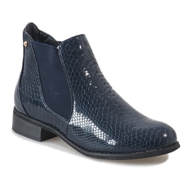 Elegant navy blue boots 1602 1