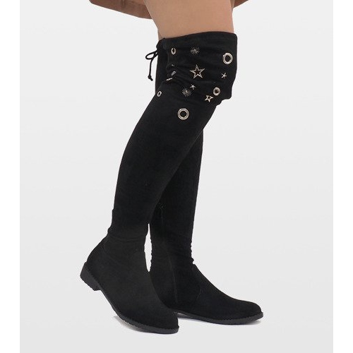Black suede boots 88-227 2