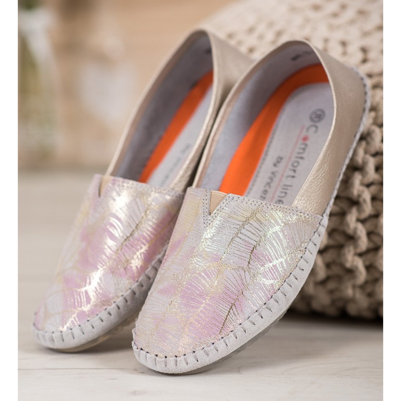 VINCEZA leather slipons yellow 2