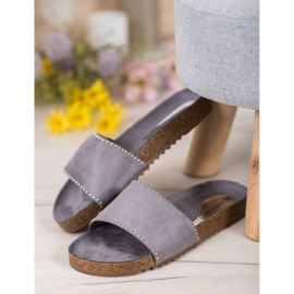 Goodin Suede Slippers grey 1