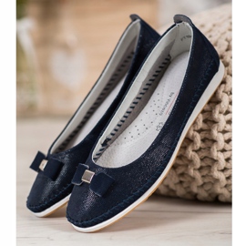 Ballerinas With A Bow VINCEZA navy blue 2
