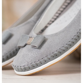 Ballerinas With A Bow VINCEZA grey 2