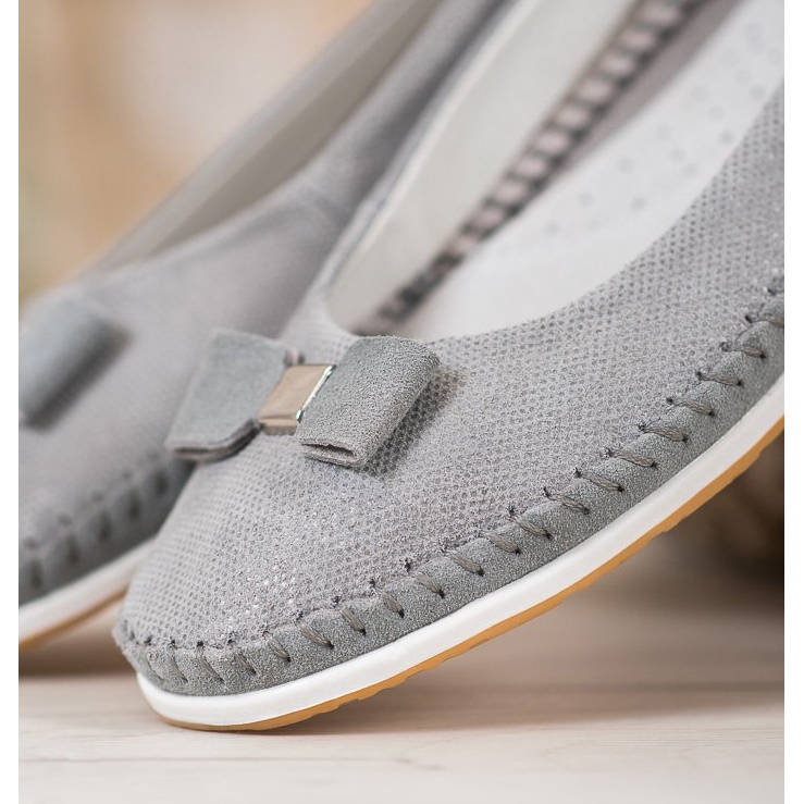 Ballerinas With A Bow VINCEZA grey 2