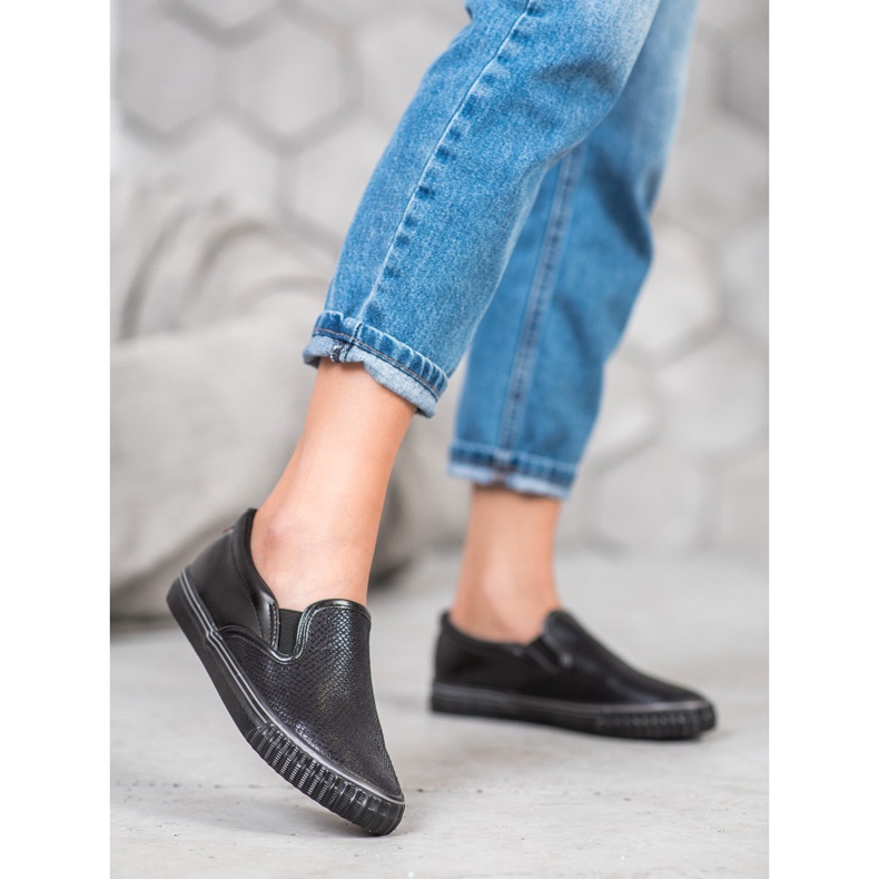 Black Slip On Sneakers 2