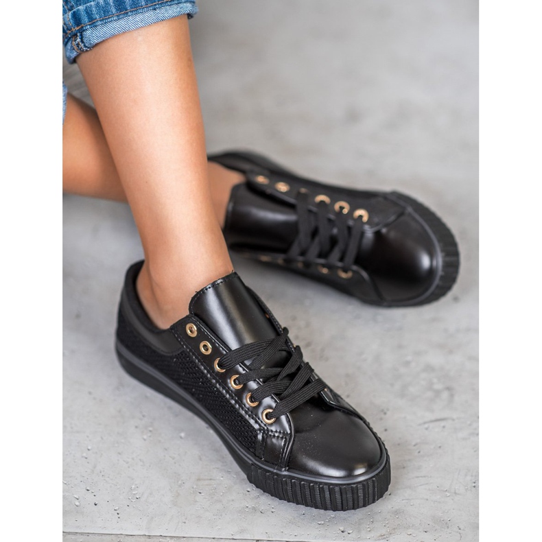 Muto Black Sneakers With Mesh 2