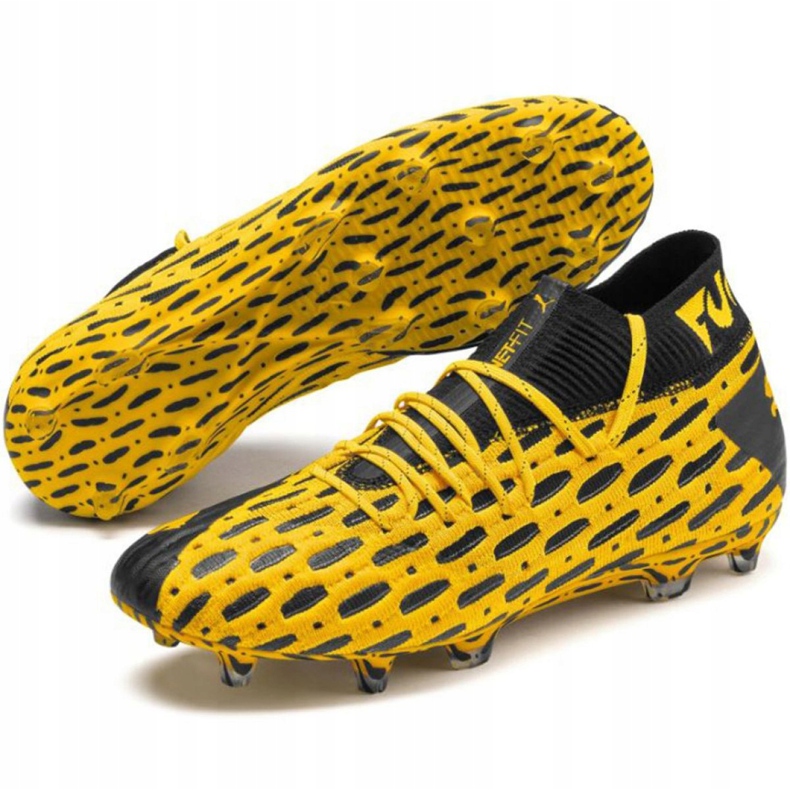 Puma Future 5.1 Netfit Fg Ag M 105755 03 football boots yellow yellow 1
