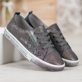 VINCEZA Leather Sneakers grey 2