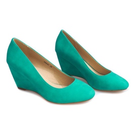 Wedge Pumps 99940 Green 2