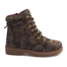 Insulated Timber Boots Camo BED08 Green 1