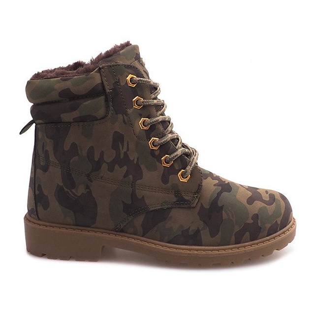Insulated Timber Boots Camo BED08 Green 1