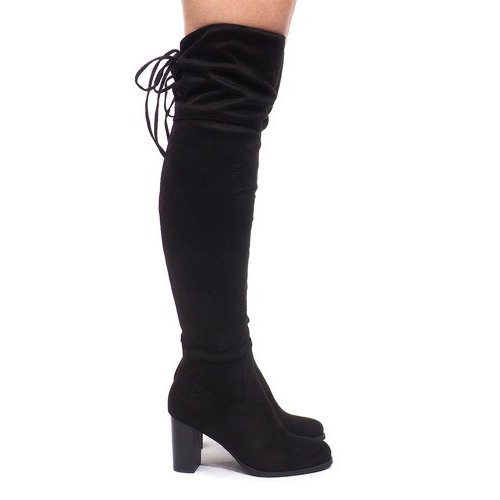 Suede Boots On A Pole AB02-55 Black 2