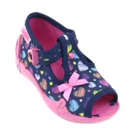 Befado children's shoes 213P118 navy blue pink multicolored 2 Befado children's shoes 213P118 navy blue pink multicolored 2