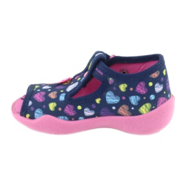Befado children's shoes 213P118 navy blue blue orange pink yellow 2