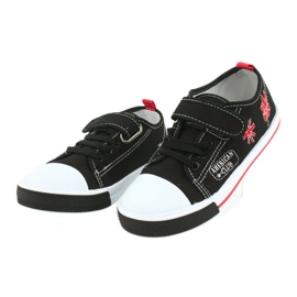 American Club TEN10 Velcro sneakers black red 3