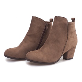 Suede Ankle Boots ZZ-210 Khaki green 1