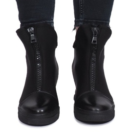 Black suede sneakers Nathalie 1