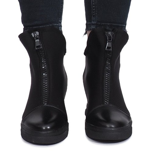 Black suede sneakers Nathalie 1