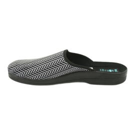 Slippers men's slippers Adanex 25147 herringbone black grey 2