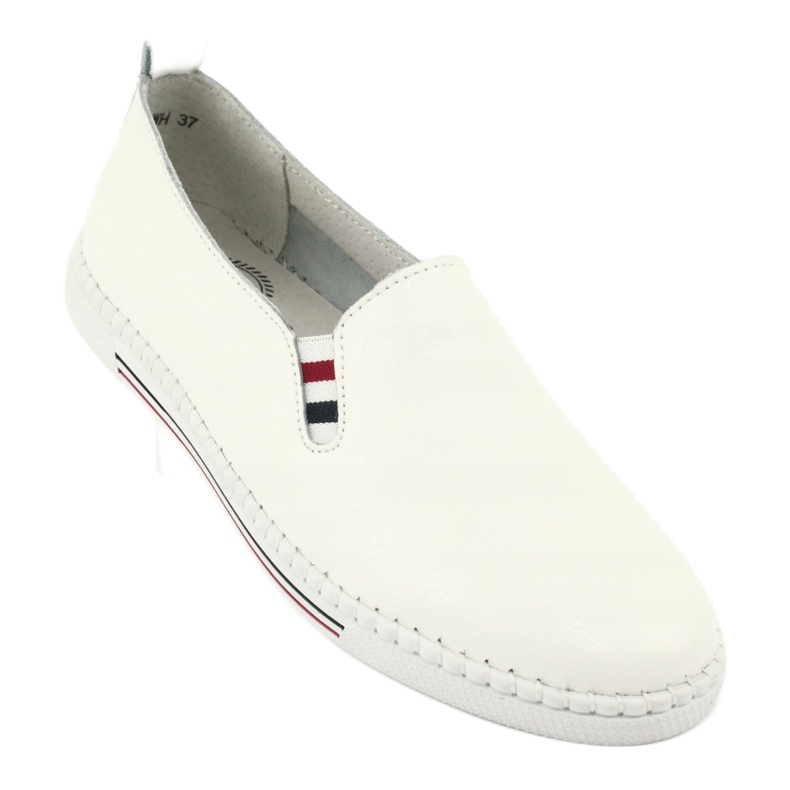 Leather slipony sneakers Filippo DP066 white 1
