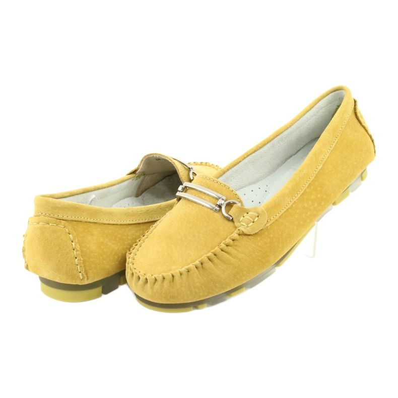 Loafers made of suede leather Filippo DP 1202 yellow 4