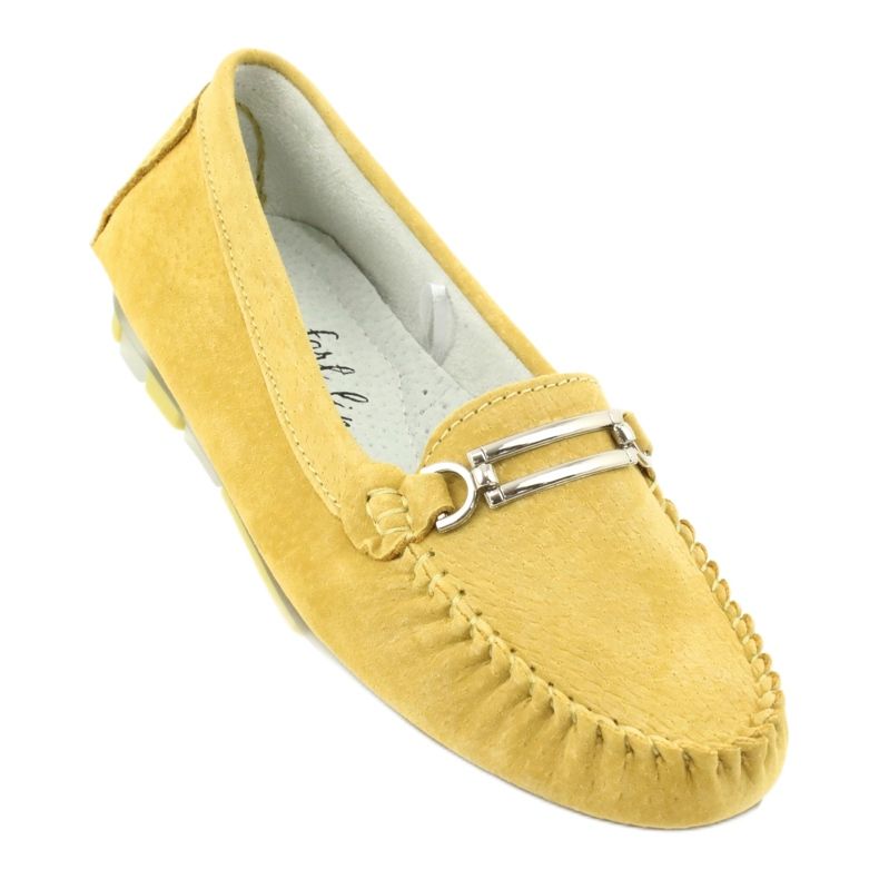 Loafers made of suede leather Filippo DP 1202 yellow 1