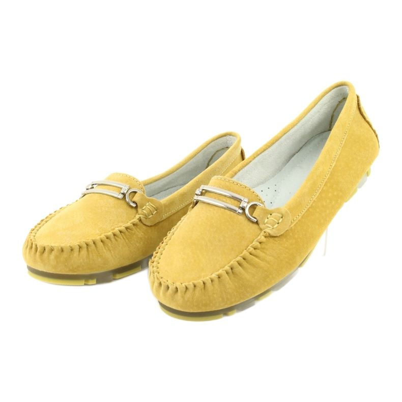 Loafers made of suede leather Filippo DP 1202 yellow 3