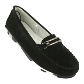 Filippo DP1202 chamois leather moccasins black 1
