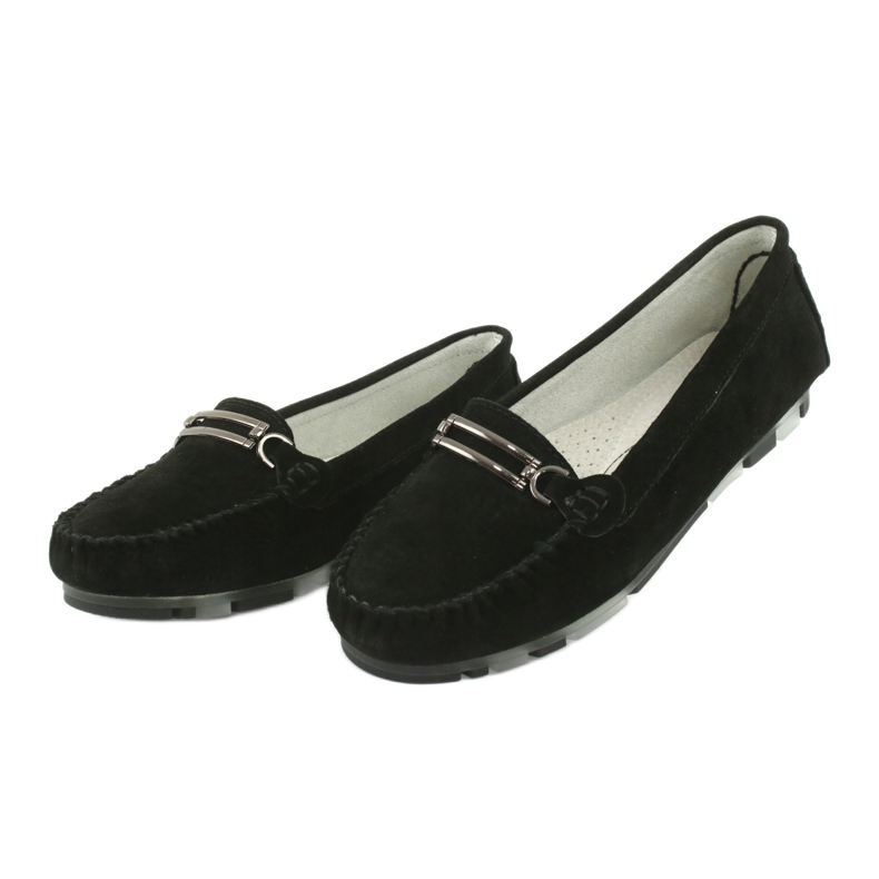 Filippo DP1202 chamois leather moccasins black 3