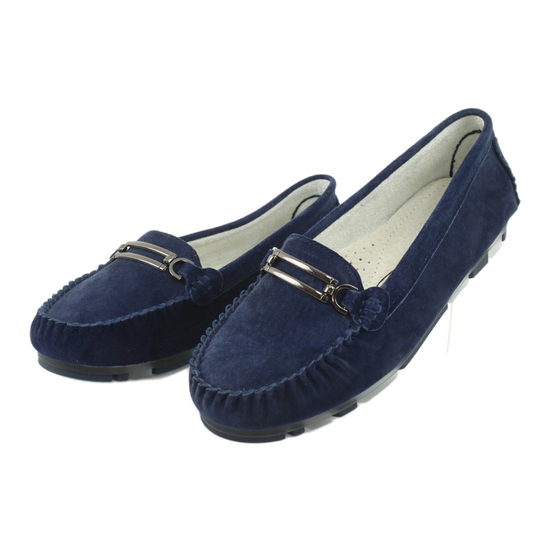 Loafers made of suede leather Filippo DP 1202 blue 3