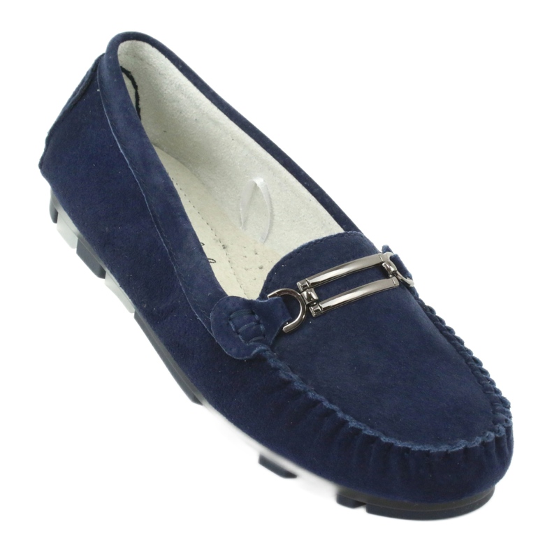 Loafers made of suede leather Filippo DP 1202 blue 1