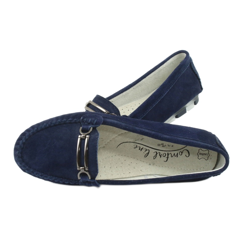 Loafers made of suede leather Filippo DP 1202 blue 6